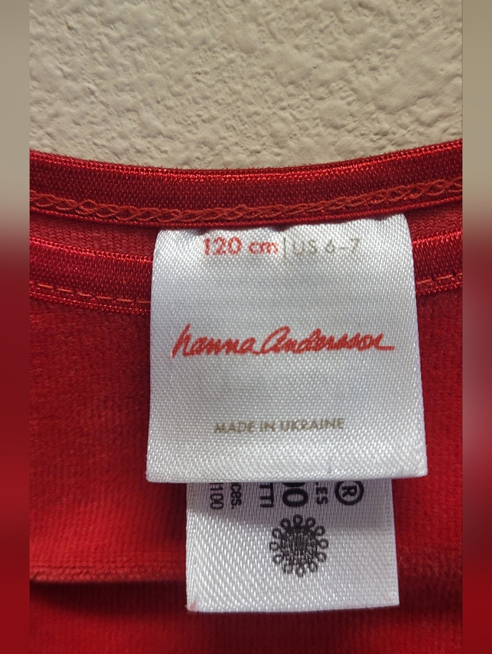 Hanna Andersson Girls' Red Velvet Long-Sleeve Dress 6 - Picture 3 of 5